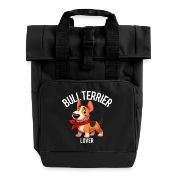 Bullterrier Liebhaber - Rolltop Rucksack mit zwei Griffen - Schwarz - Vorne