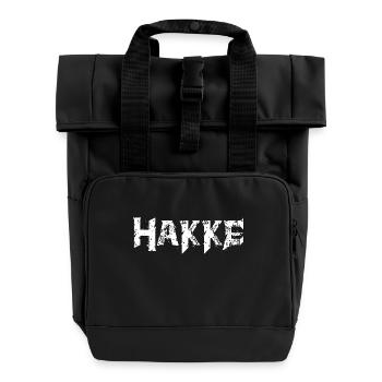 Hakke! Music Concert Festival Shirt - Roll Top Backpack with Two Handles - black - Front