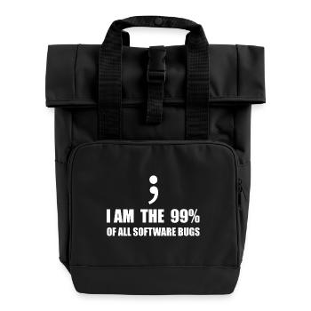 Computer Scientist Programmer - Roll Top Backpack with Two Handles - black - Front