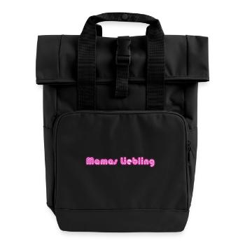 Mamas favorite - Roll Top Backpack with Two Handles - black - Front