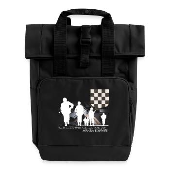 HRVATSKA VOJSKA - Roll Top Backpack with Two Handles - black - Front