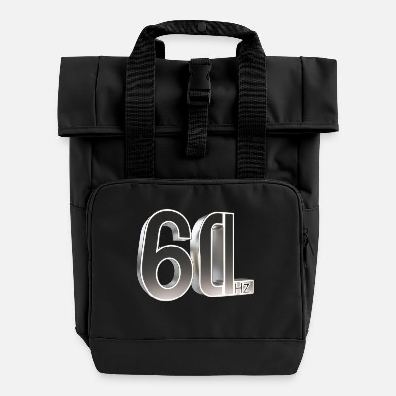 60 Hz – Classic - Rolltop Rucksack mit zwei Griffen - Schwarz