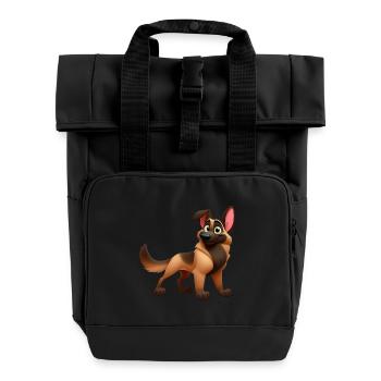 Malinois - Roll Top Backpack with Two Handles - black - Front