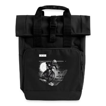 GHB Fahrrad downhill Mountain Bike 03092017 6 - Rolltop Rucksack mit zwei Griffen - Schwarz - Vorne