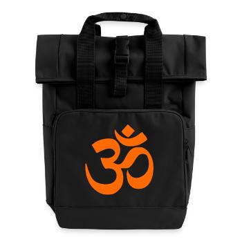 om orange - Rolltop Rucksack mit zwei Griffen - Schwarz - Vorne