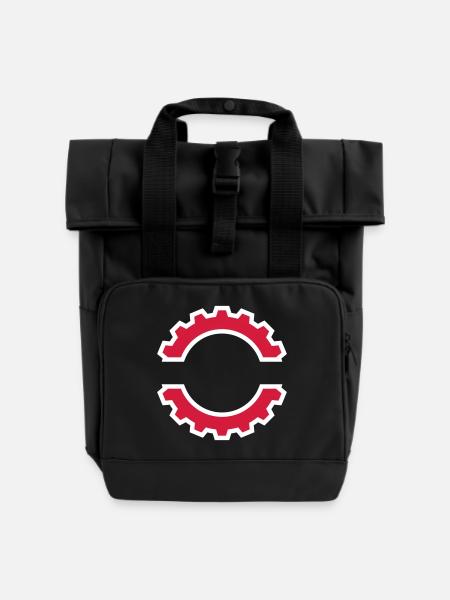 EBM Logo 5 (Vektor) - Rolltop Rucksack mit zwei Griffen - Schwarz