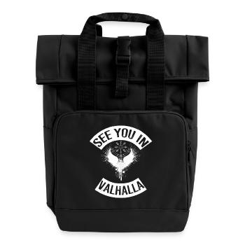 See you in Valhalla - Roll Top Backpack with Two Handles - black - Front