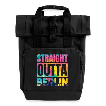 Directly from Berlin - Roll Top Backpack with Two Handles - black - Front