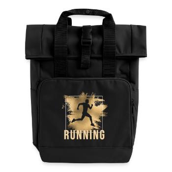 Running - Rolltop Rucksack mit zwei Griffen - Schwarz - Vorne