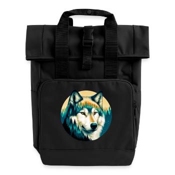 Loup - Sac à dos Roll Top à deux anses - noir - Devant