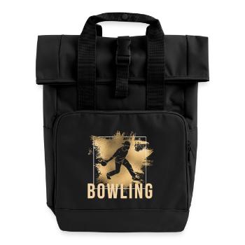 Bowling - Rolltop Rucksack mit zwei Griffen - Schwarz - Vorne