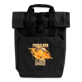 Paragliden ist meine Droge - Rolltop Rucksack mit zwei Griffen - Schwarz - Vorne