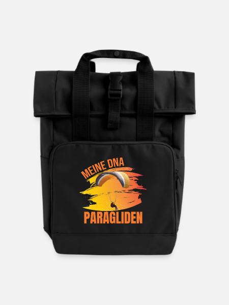 Meine DNA - Paragliden - Rolltop Rucksack mit zwei Griffen - Schwarz
