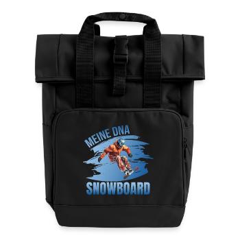 Meine DNA - Snowboard - Rolltop Rucksack mit zwei Griffen - Schwarz - Vorne