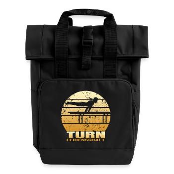 Turn Leidenschaft - Rolltop Rucksack mit zwei Griffen - Schwarz - Vorne