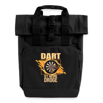 Dart ist meine Droge - Rolltop Rucksack mit zwei Griffen - Schwarz - Vorne