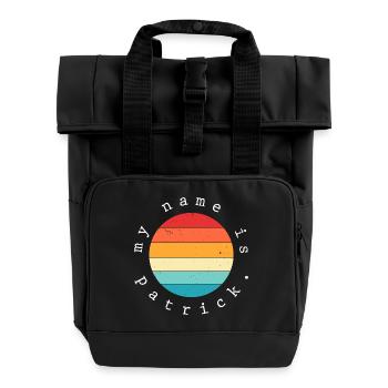 Mein Name ist Patrick - Rolltop Rucksack mit zwei Griffen - Schwarz - Vorne