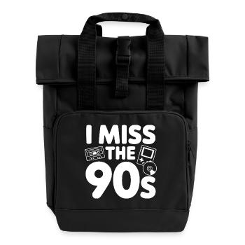 Les années 90 me manquent - Sac à dos Roll Top à deux anses - noir - Devant