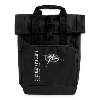 Bad Arolsen - Rolltop Rucksack mit zwei Griffen - Schwarz - Vorne
