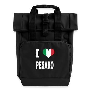 I Love Italy PESARO - Rolltop Rucksack mit zwei Griffen - Schwarz - Vorne