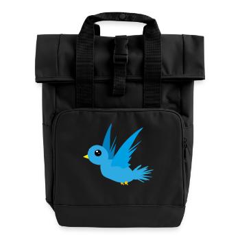 b i r d448 - Rolltop Rucksack mit zwei Griffen - Schwarz - Vorne