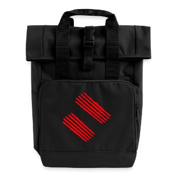 Gruselige Kratzer Halloween Design - Rolltop Rucksack mit zwei Griffen - Schwarz - Vorne
