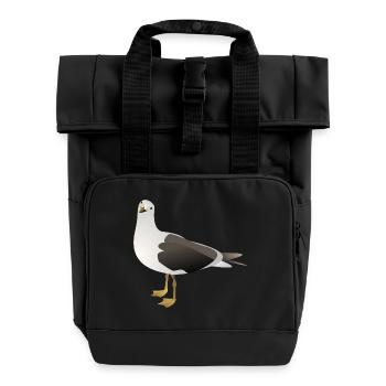 b i r d694 - Rolltop Rucksack mit zwei Griffen - Schwarz - Vorne