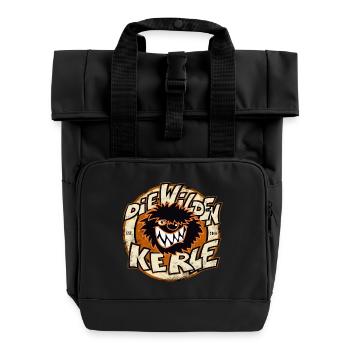 Die Wilden Kerle Est. 2000 Retro - Rolltop Rucksack mit zwei Griffen - Schwarz - Vorne