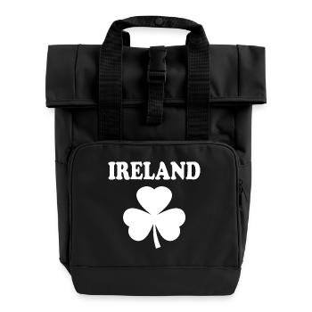 Irland kleeblatt - Rolltop Rucksack mit zwei Griffen - Schwarz - Vorne