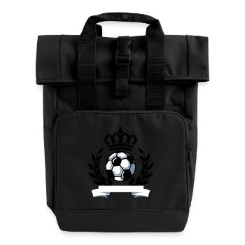 fussball_banner - Roll Top Backpack with Two Handles - black - Front