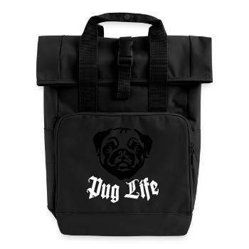 Pug Life - Sac à dos Roll Top à deux anses - noir - Devant