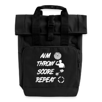 viser, lancer, pointer, répéter - Sac à dos Roll Top à deux anses - noir - Devant