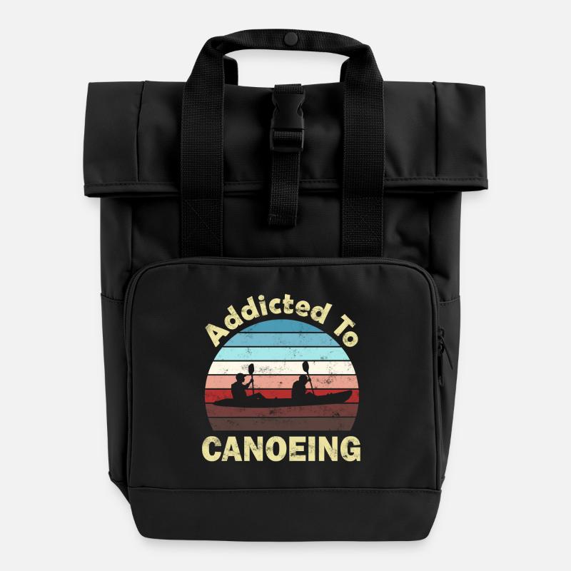 canoë canoéiste - Sac à dos Roll Top à deux anses - noir