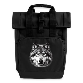 Wolf - Rolltop Rucksack mit zwei Griffen - Schwarz - Vorne
