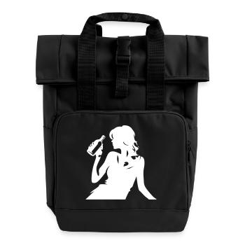 Party Woman Hen Party - Roll Top Backpack with Two Handles - black - Front