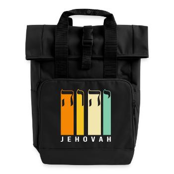 Yeshua Jew Jewish Judaism - Roll Top Backpack with Two Handles - black - Front