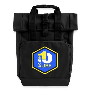 Morgendämmerung 10 - Rolltop Rucksack mit zwei Griffen - Schwarz - Vorne