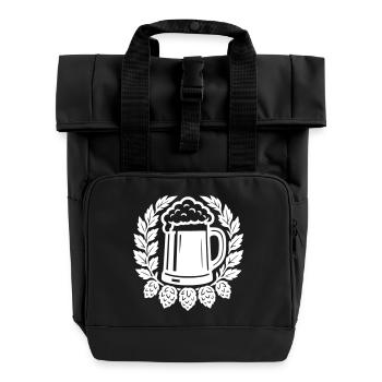 Bier - Roll Top Backpack with Two Handles - black - Front