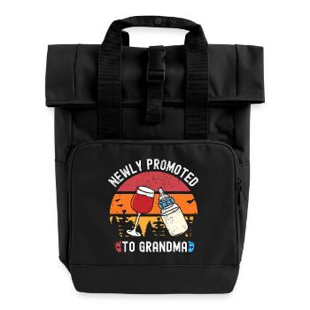 Vêtements et accessoires drôles de grand-mère nouvellement promus - Sac à dos Roll Top à deux anses - noir - Devant