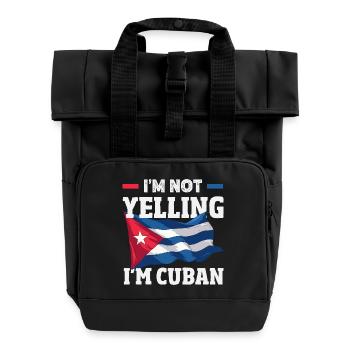 Cuba Pride & Home - Design du drapeau de Cuba - Sac à dos Roll Top à deux anses - noir - Devant