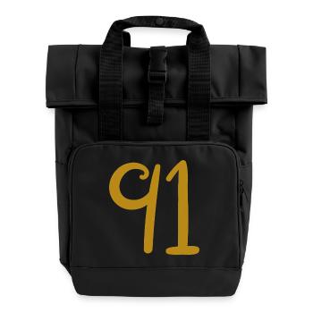91 - Rolltop Rucksack mit zwei Griffen - Schwarz - Vorne