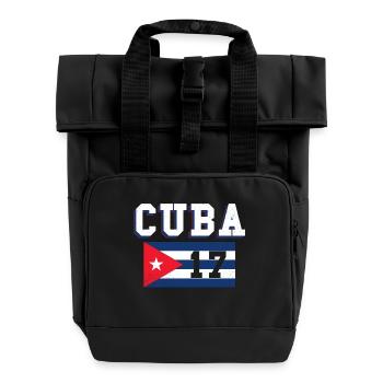 2017 Kuba Shirt Cuba Kubaner Havanna Geschenk - Rolltop Rucksack mit zwei Griffen - Schwarz - Vorne