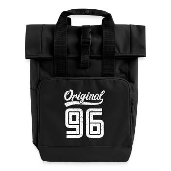 1996 Original 96 born 1996 - Roll Top Backpack with Two Handles - black - Front
