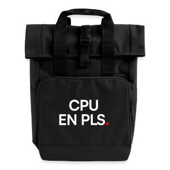 CPU en PLS humour geek travail - Sac à dos Roll Top à deux anses - noir - Devant