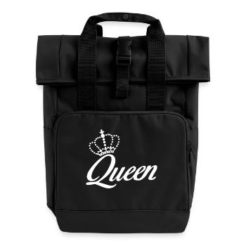 Königin - Rolltop Rucksack mit zwei Griffen - Schwarz - Vorne