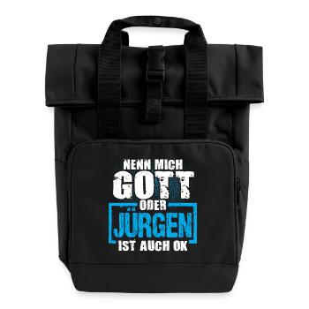 JÜRGEN - ok - Rolltop Rucksack mit zwei Griffen - Schwarz - Vorne