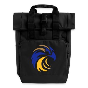 Eagle head Eagle - Roll Top Backpack with Two Handles - black - Front