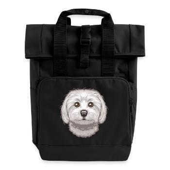 Maltese - Rolltop Rucksack mit zwei Griffen - Schwarz - Vorne