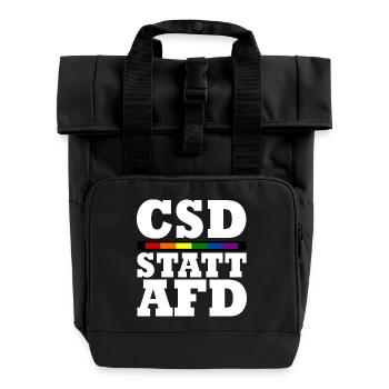Csd statt afd - Rolltop Rucksack mit zwei Griffen - Schwarz - Vorne