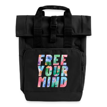 Free your mind - Roll Top Backpack with Two Handles - black - Front